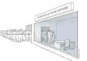 Migration and Home Awarded Cartoon, Andreas Antonos
