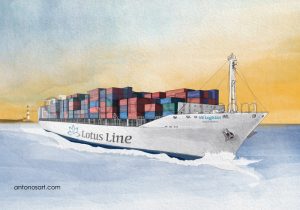 shipping illustration cargo tanker antonosart