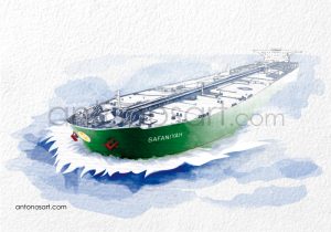 shipping illustration crude oil tanker antonosart