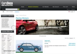 web design car stickers ecommerce antonosart